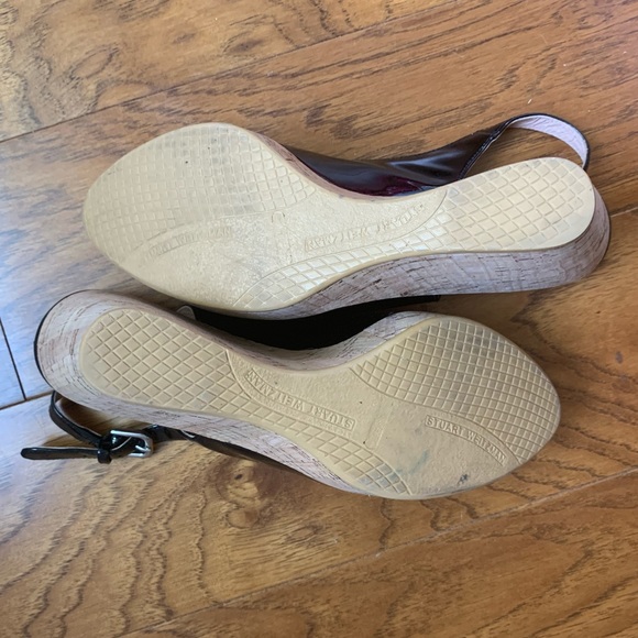 Stuart Weitzman Peep Toe Platform Wedges - Picture 5 of 5